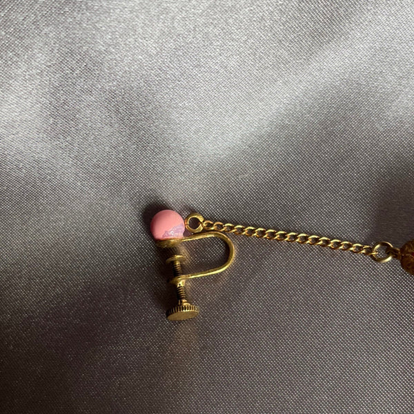 Vintage Pink Drop Earrings