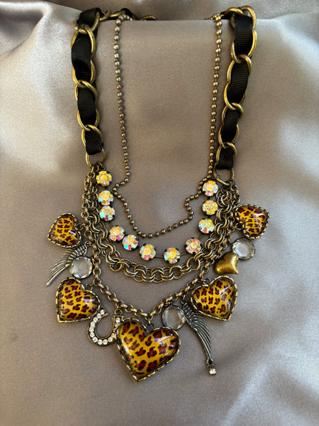 Betsey Johnson Lovely Leopard Necklace