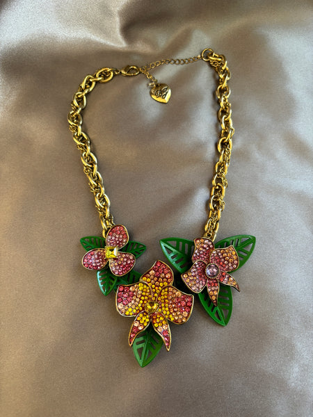 Betsey Johnson Tropical Punch Statement Necklace