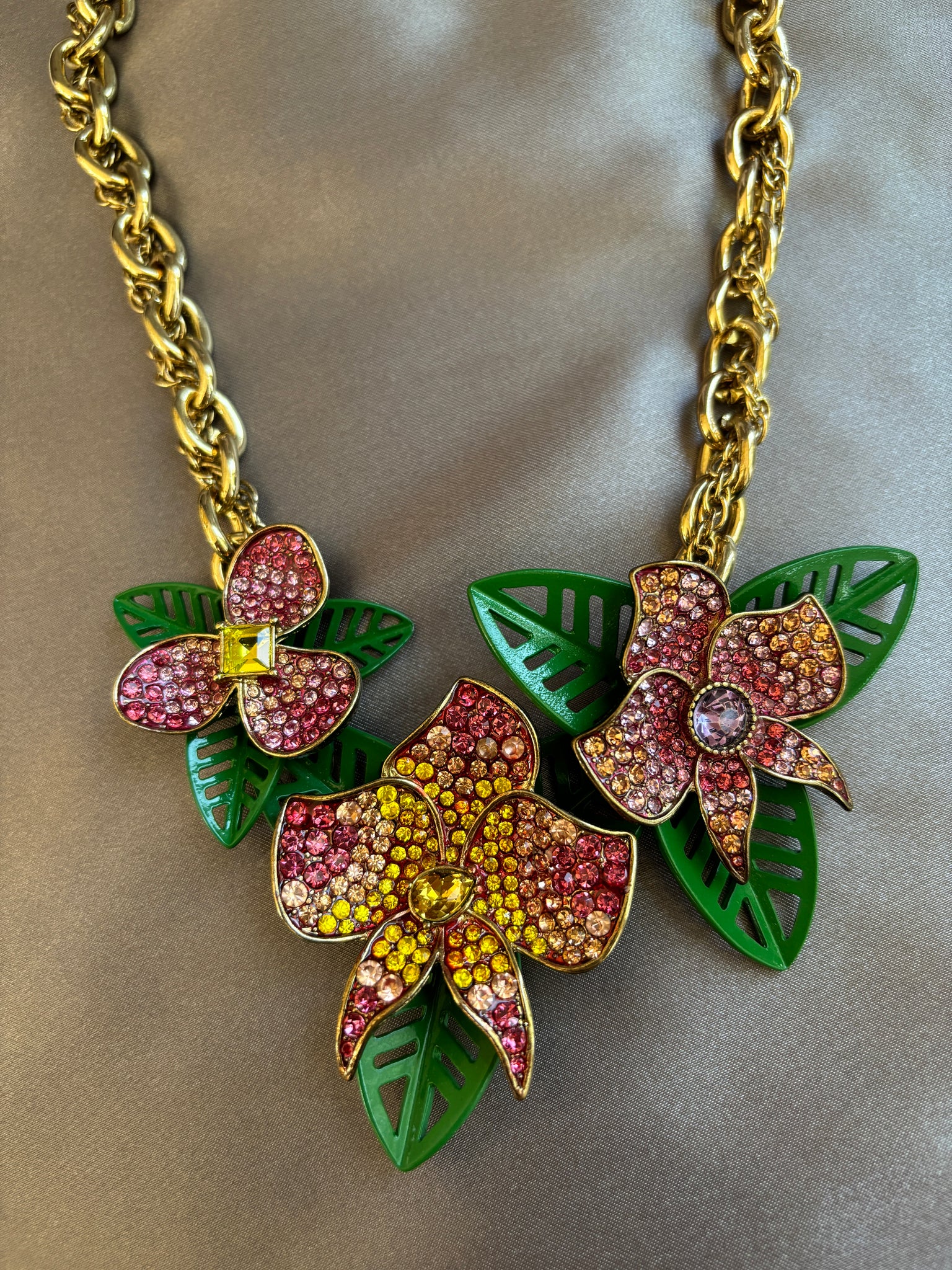 Betsey Johnson Tropical Punch Statement Necklace