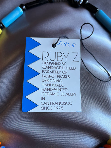 Ruby Z Girl Ceramic Necklace