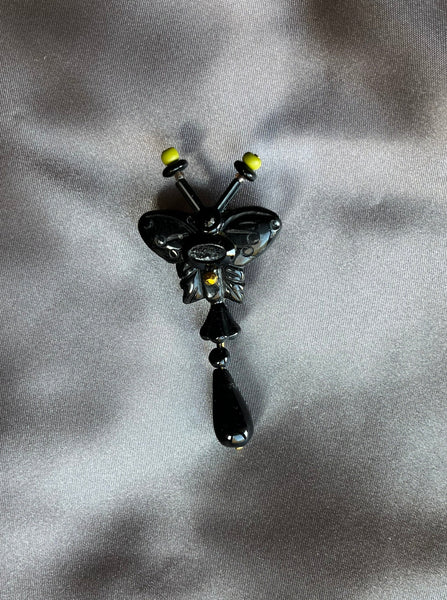 Joli Jewelry Black Butterfly Pin